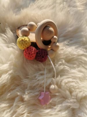Beißring Threecolour  mit Spielband – Bild 5