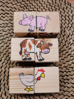 Würfelpuzzle "Bauernhof"