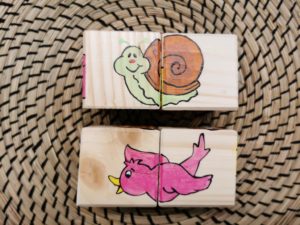 Würfelpuzzle "Kleine Tiere" – Bild 2