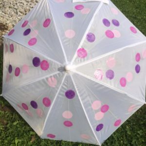Kinderregenschirm Punkten (rosa)