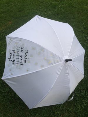 Großer Regenschirm mit Wunschmotiv
