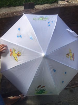 Kinderregenschirm Frosch / Ente – Bild 3